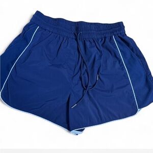 Zella Blue Athletic Shorts with Light Blue Trim